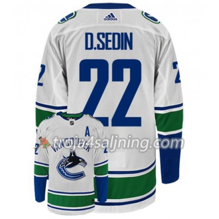 Vancouver Canucks tröja DANIEL SEDIN 22 Adidas Vit Authentic - NHL Tröjor Herr
